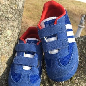 My Adidas... Dragon Red, White &Blue Toddler Size8